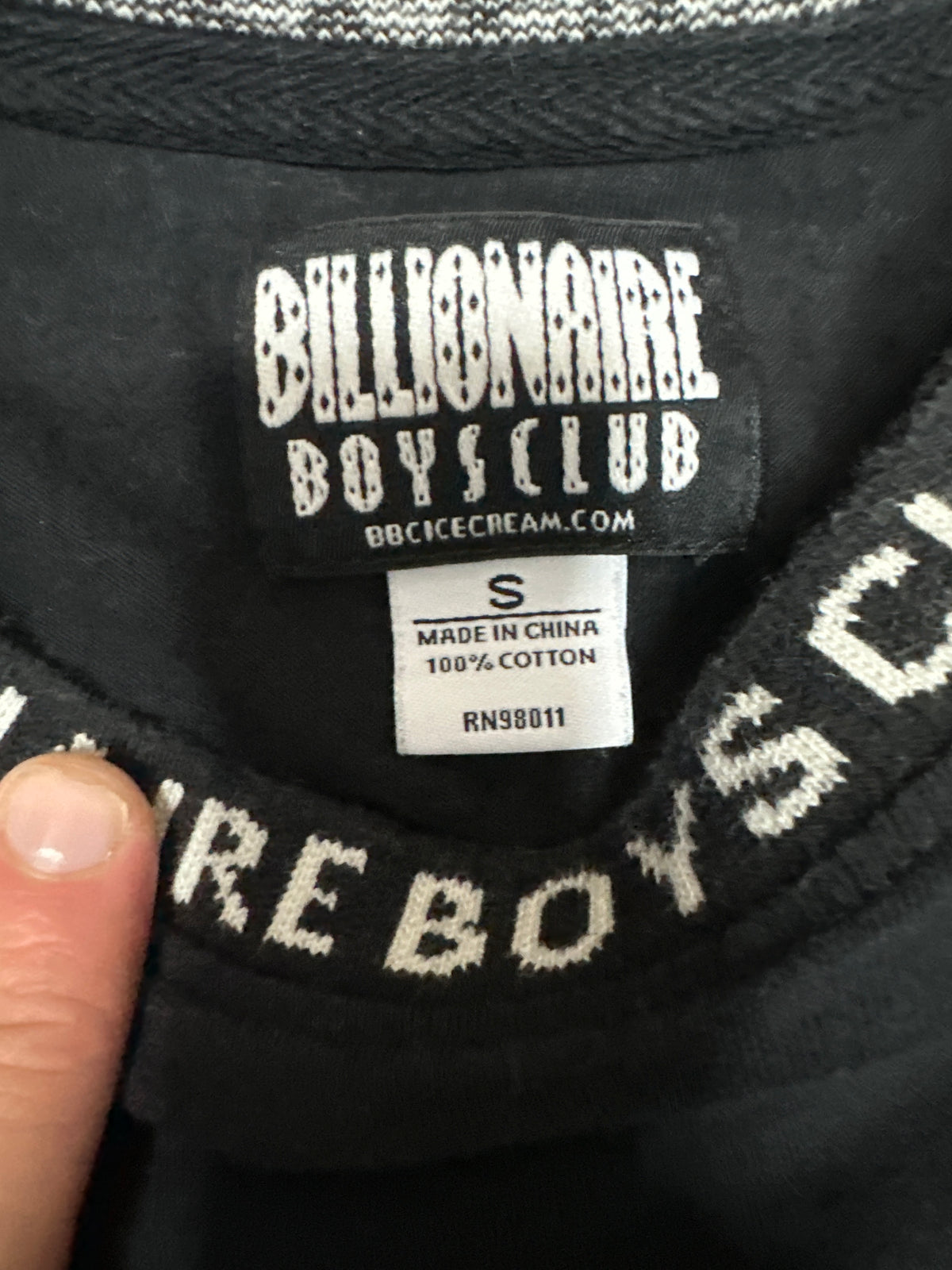 Billionaire Boys Club Tee Collar Text B/W Preloved