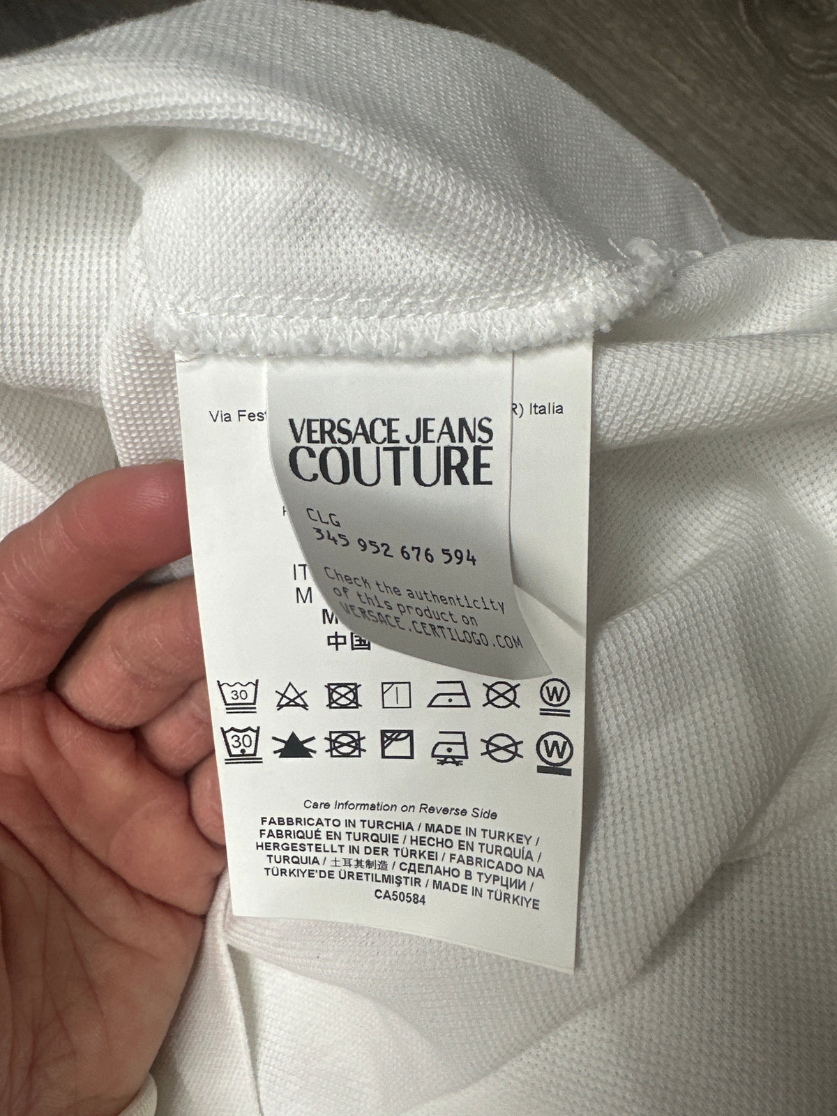 Versace Couture Polo White/Gold Preloved