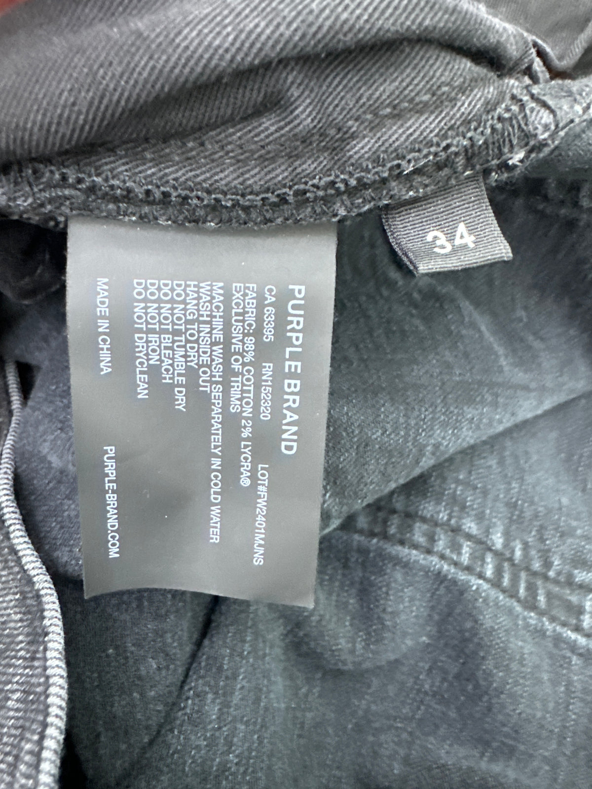 Purple Jeans Washed Black Preloved