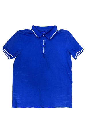Armani Exchange Zip Up Polo Shirt Preloved