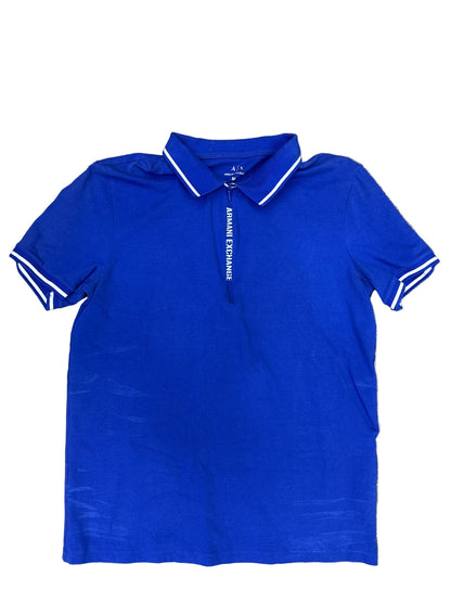 Armani Exchange Zip Up Polo Shirt Preloved