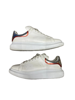 Alexander McQueen White Silver/Red Heel Preloved