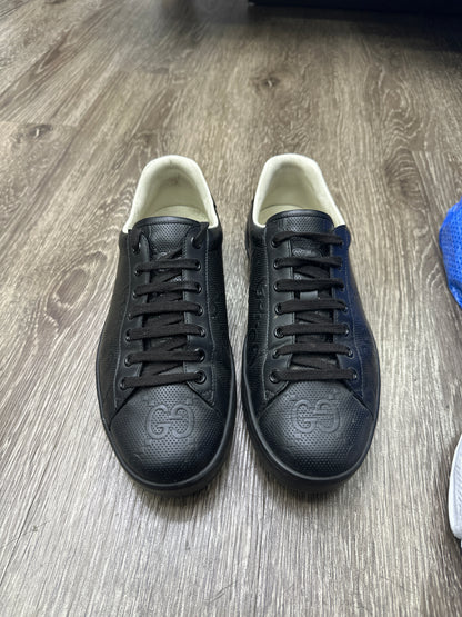 Gucci Ace Black GG Leather Preloved