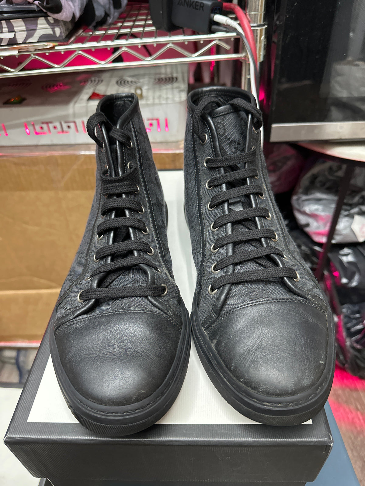 Gucci High GG Canvas Black Preloved