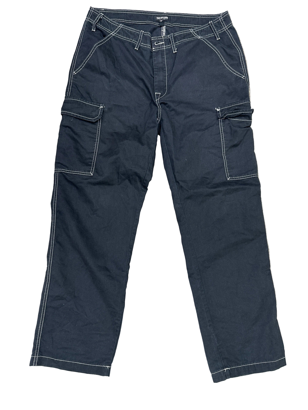 True Religion Cargo Pants Black Preloved