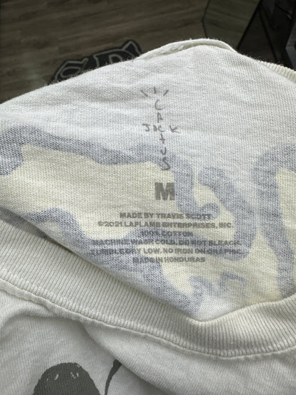 Travis Scott X Kaws White T-Shirt Preloved