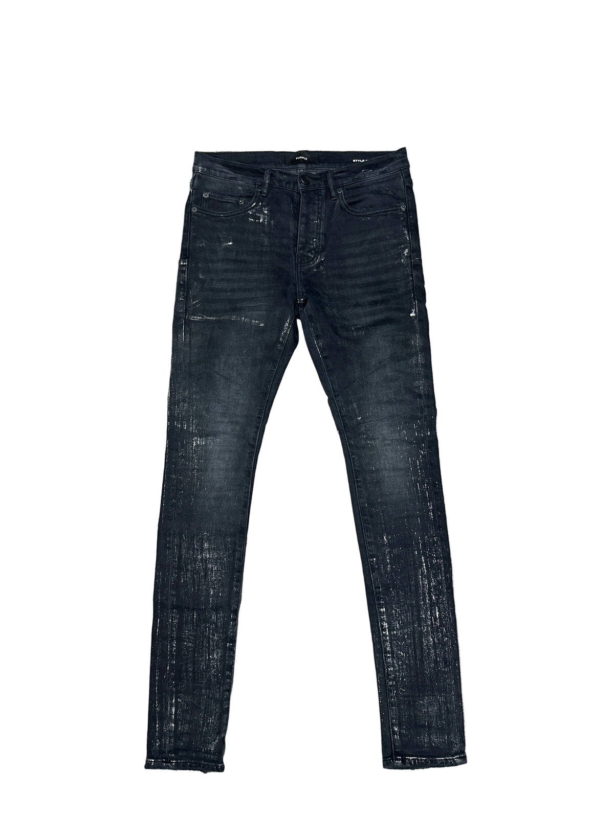 Purple Brand Black Jeans W/ Silver Splatter Preloved