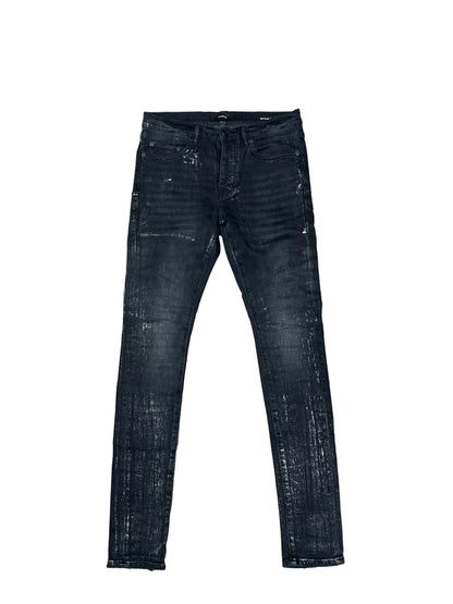 Purple Brand Black Jeans W/ Silver Splatter Preloved