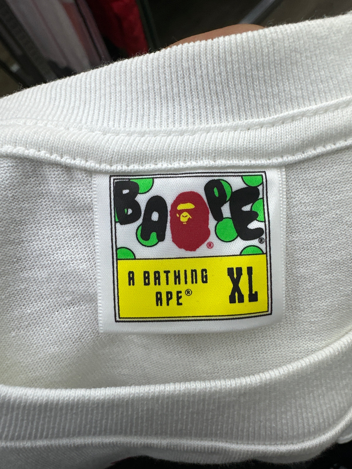 Bape ABC Pink Camo College White T-Shirt