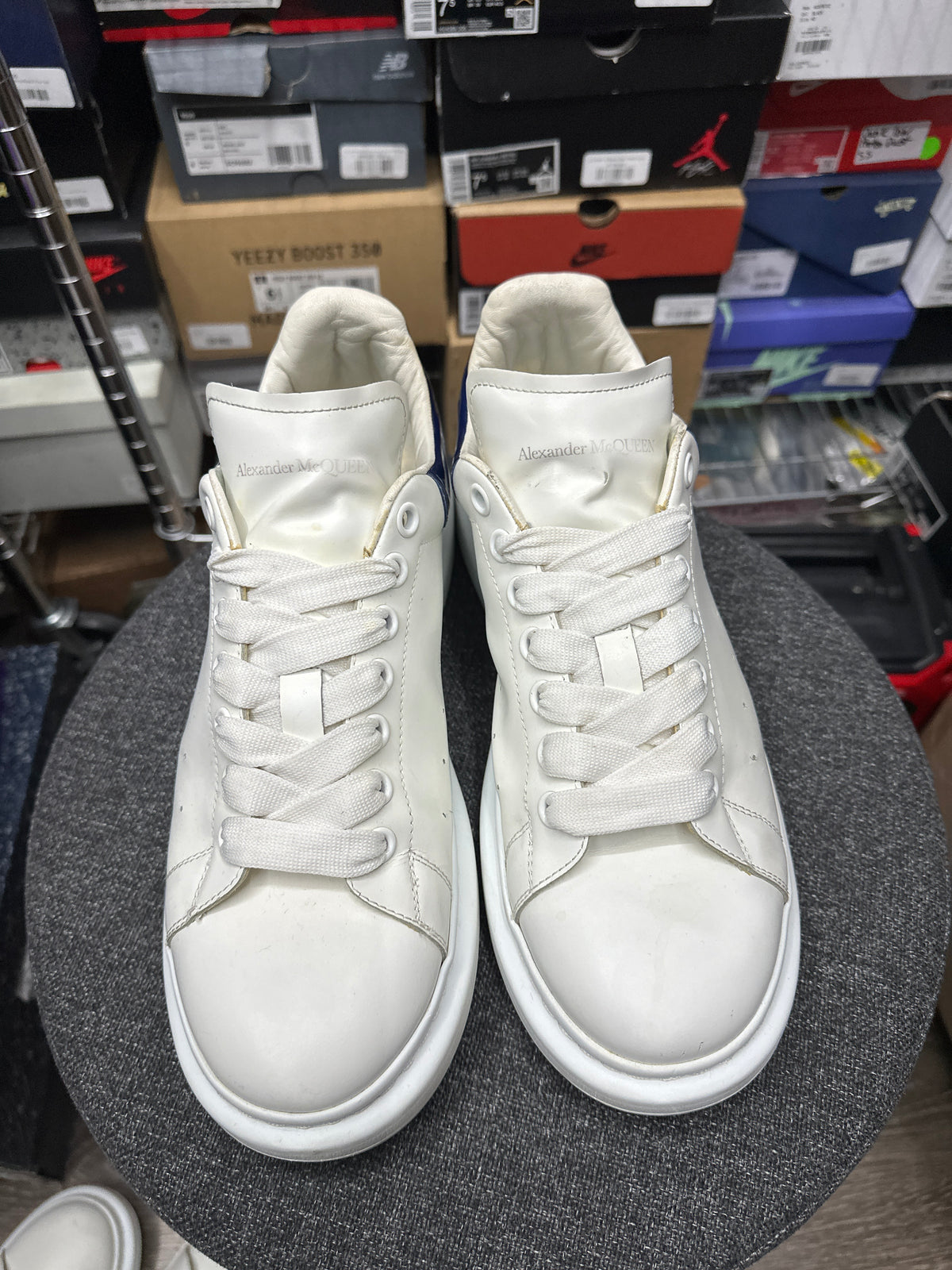 Alexander McQueen White/Blue Patent Preloved