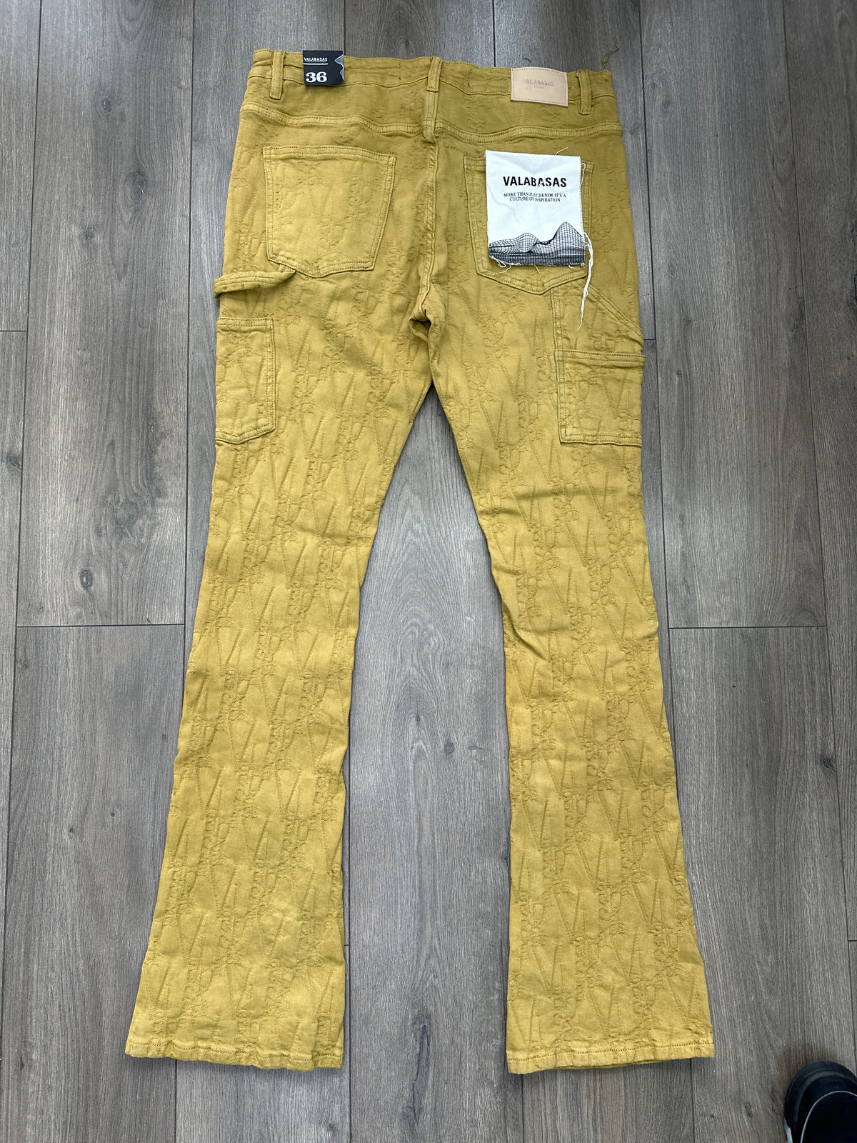 Valabasas Jeans Monogram Tan New