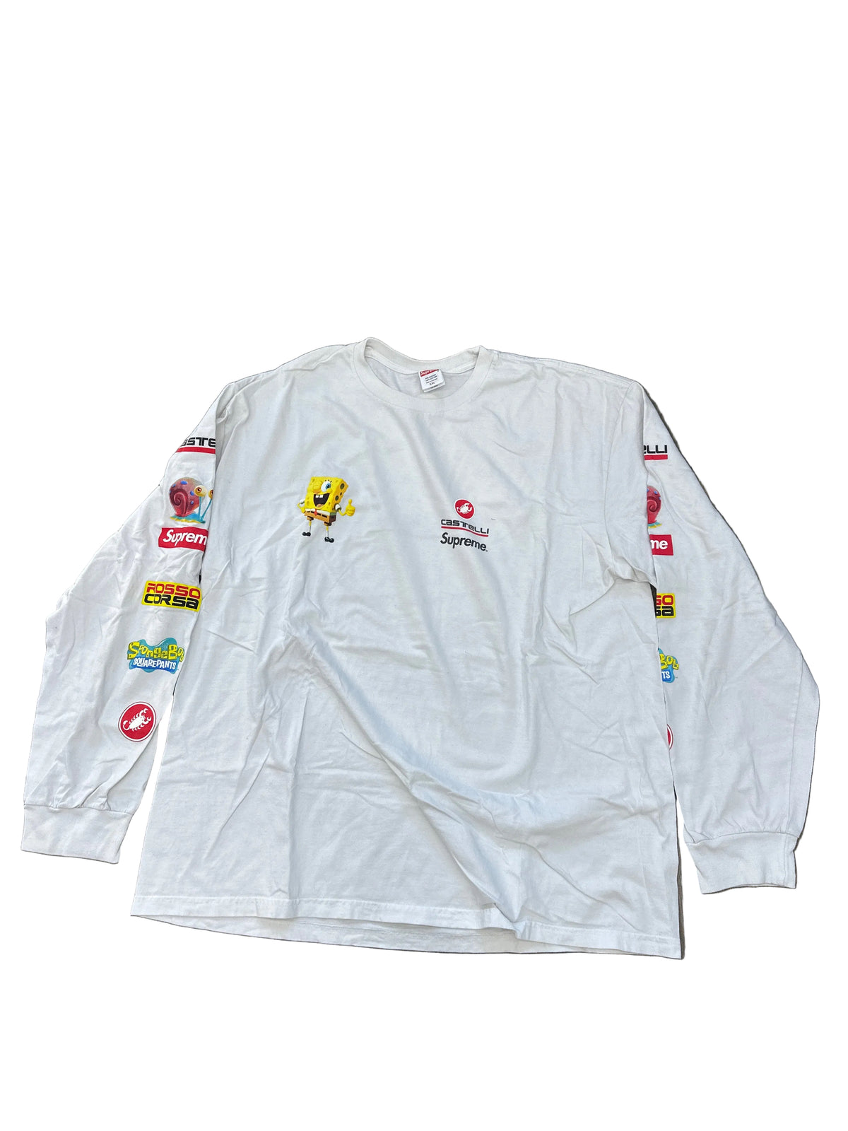 Supreme x Castelli x SpongeBob LS Tee White Preloved