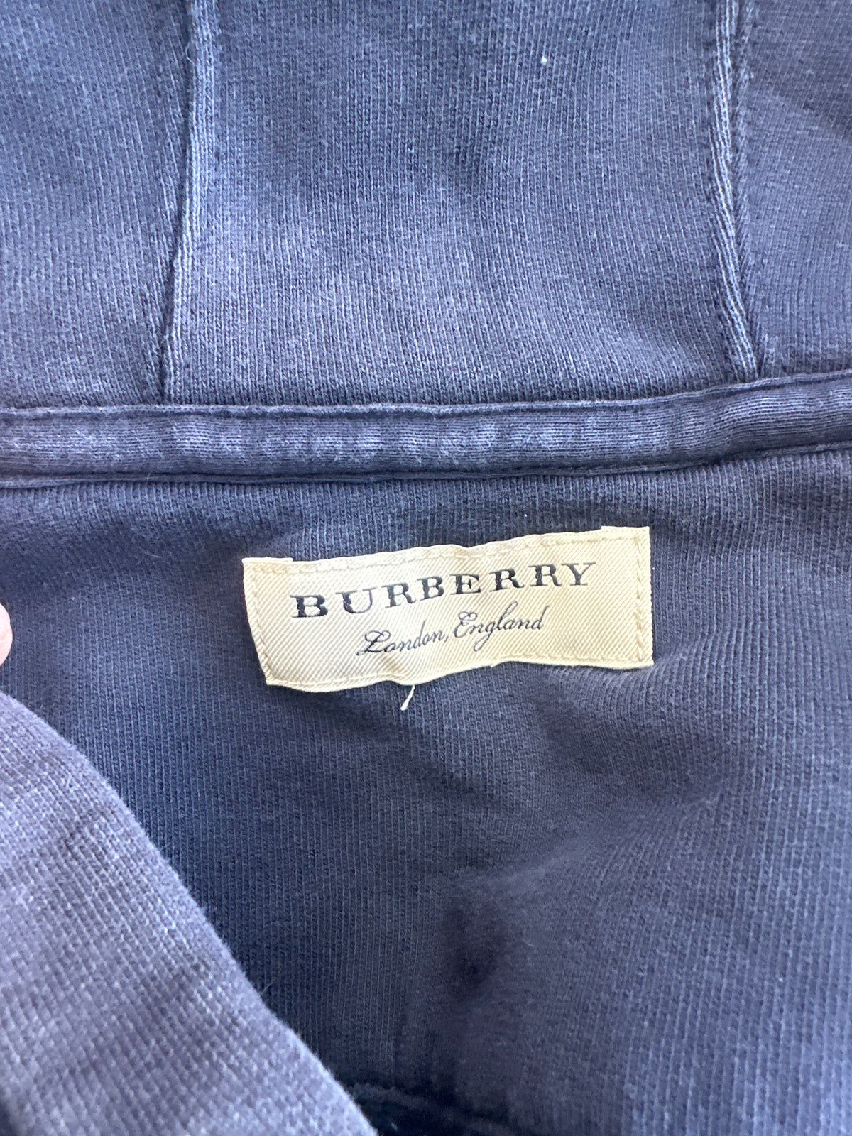 Burberry Hoodie Navy Preloved