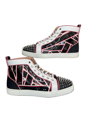 Christian Louboutin High White/Black/Red Preloved