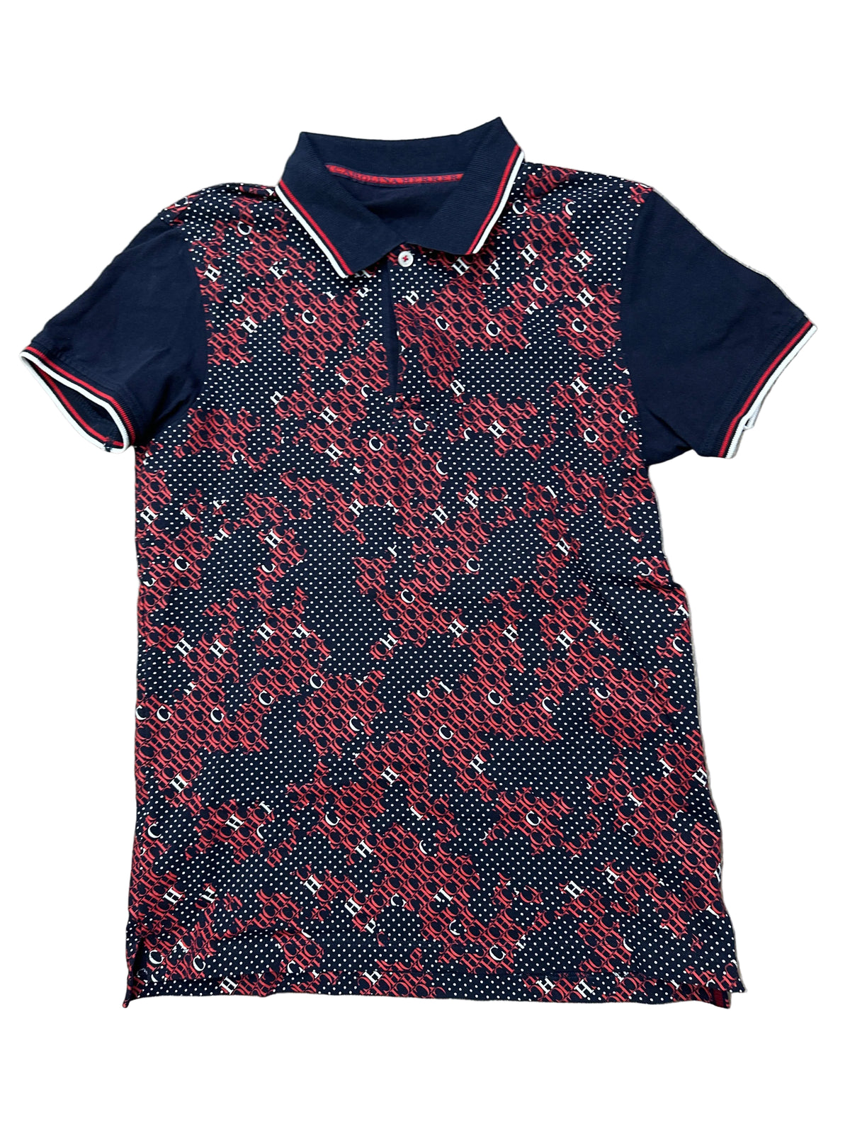 Carolina Herrera Polo Shirt B/R/W Preloved