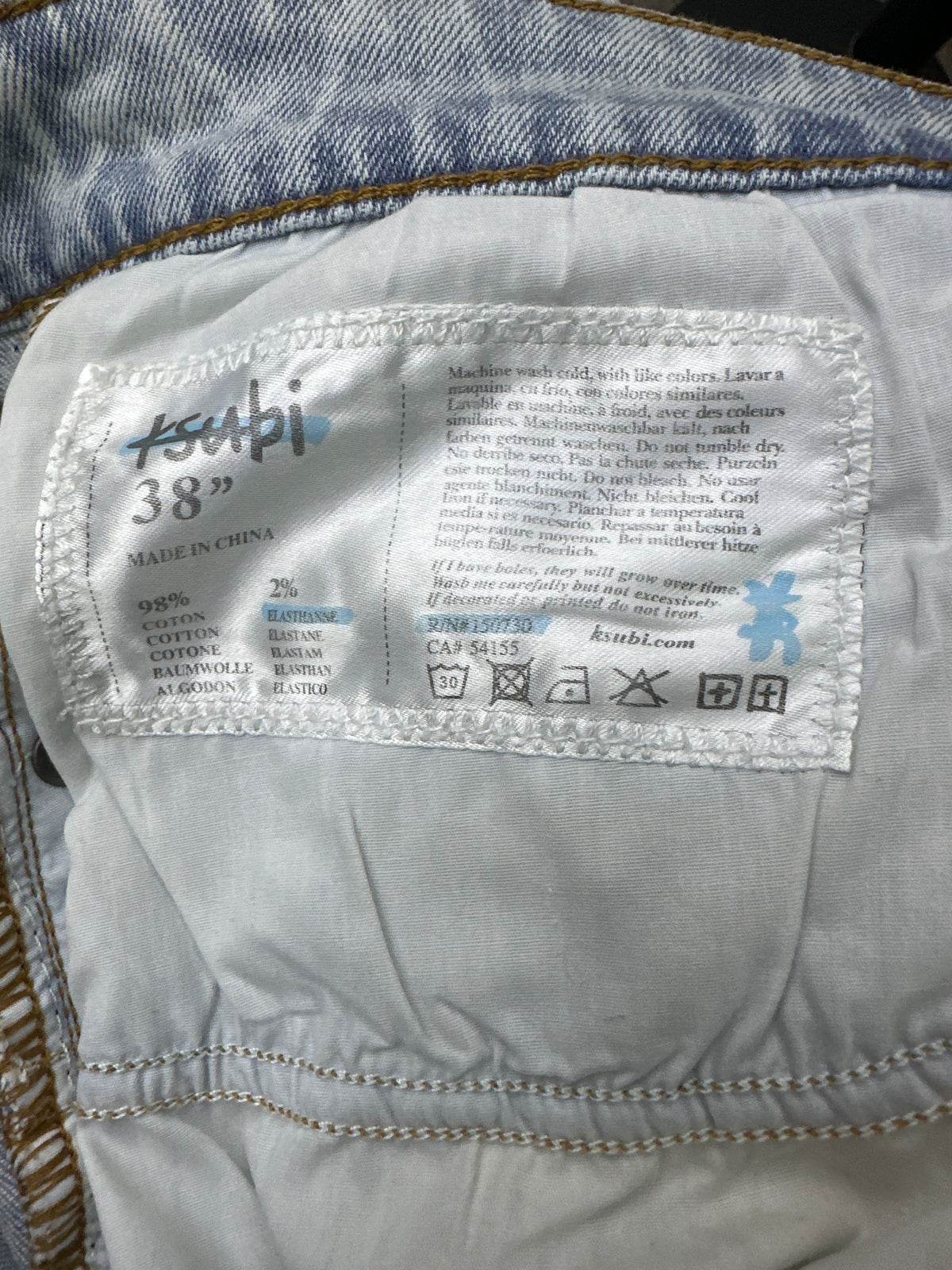 Ksubi Jeans Light Wash Knee Blowout Preloved