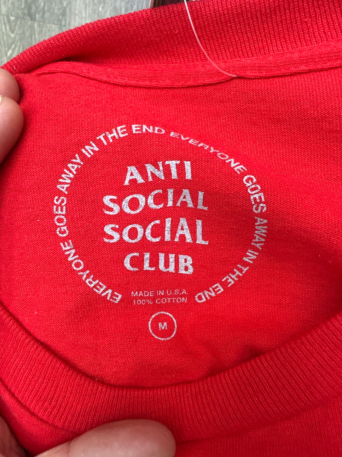 Anti Social Social Club Seeing The Feeling Tee Red New