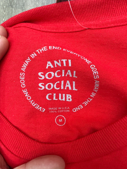 Anti Social Social Club Seeing The Feeling Tee Red New
