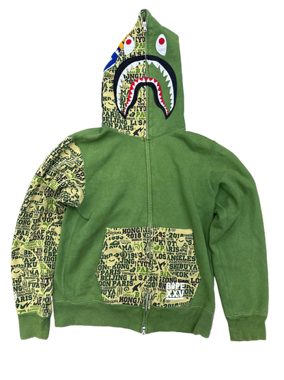 Bape XXV Cities Camo Shark Hoodie Preloved