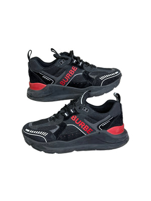 Burberry Sean Suede and Mesh Blk/Red Preloved Size 46