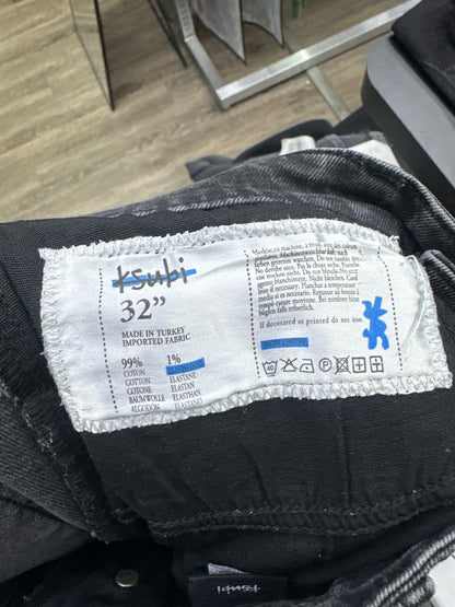 Ksubi Black Light Wash W/Knee Patch Rips Preloved