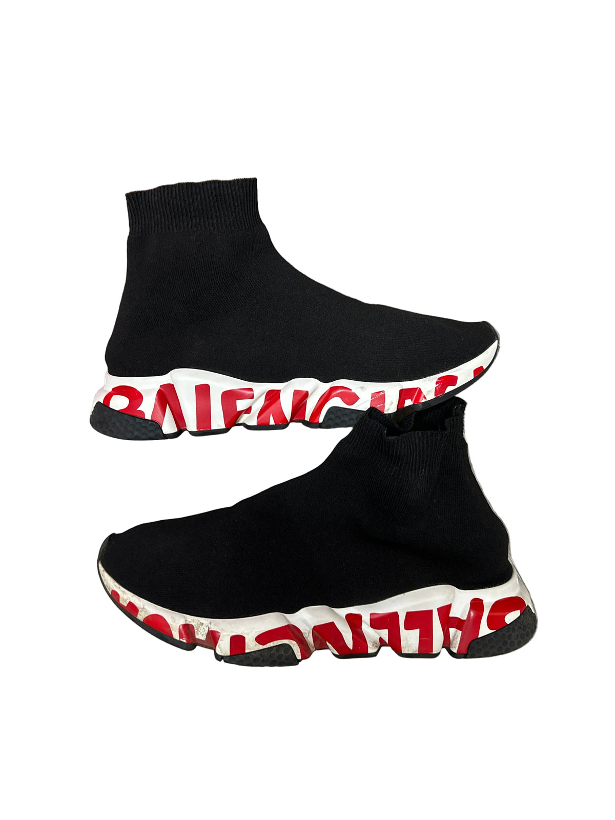 Balenciaga Speed Trainer Grafiti Black/Red Preloved