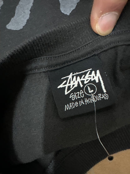 Stussy Classic Gear Black Faded Tee New
