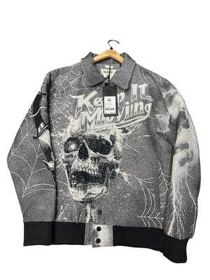 Majestik Rhinestone Grey Jacket New