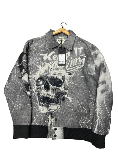 Majestik Rhinestone Grey Jacket New