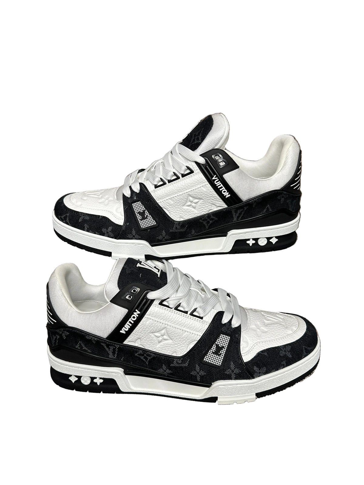 Louis Vuitton LV Trainer Black Monogram New Size 10.5