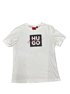 Hugo Boss White Logo Tee Preloved