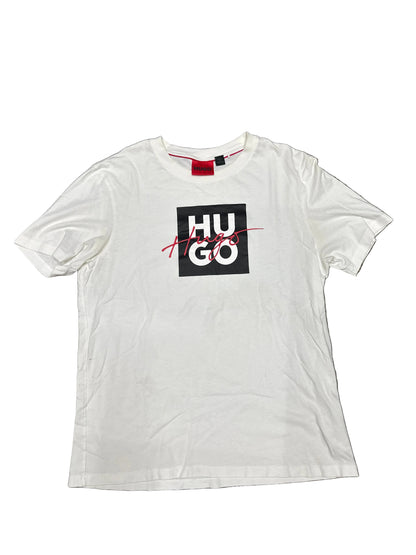 Hugo Boss White Logo Tee Preloved