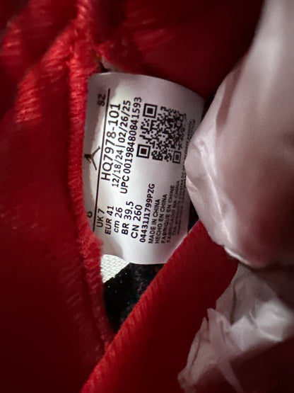 Jordan 5 Fire Red Black Tongue New