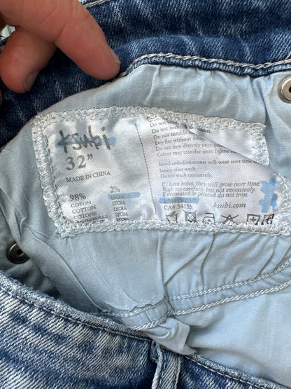 Ksubi Jeans Light Wash Metallic Crosses Preloved