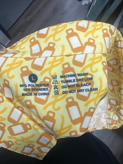 ALOCS X Asaali Yellow All over Print Button Up New