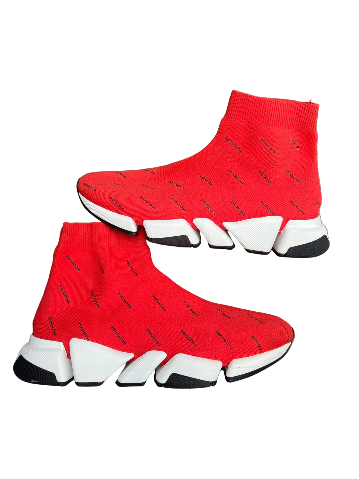 Balenciaga Speed 2.0 Red All Over Print Preloved