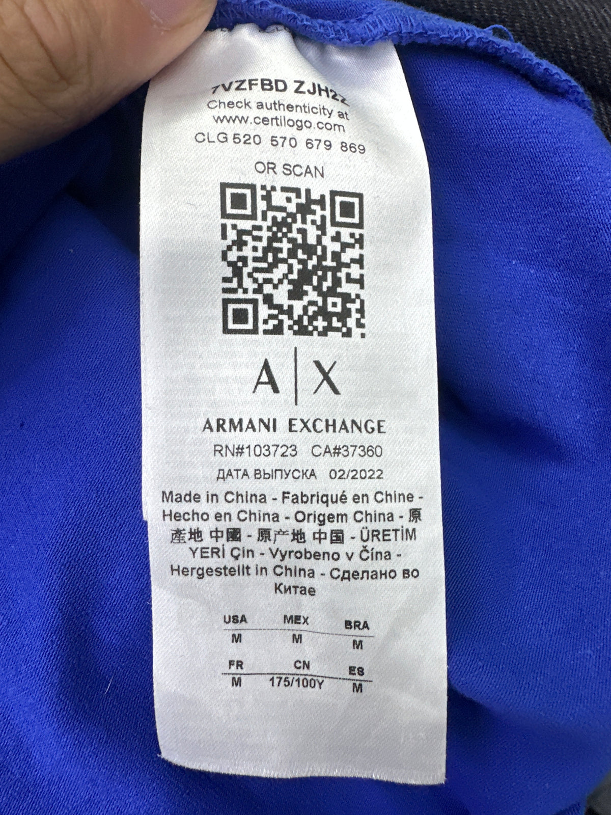 Armani Exchange Zip Up Polo Shirt Preloved