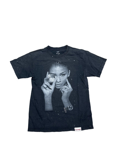 Diamond Zendaya Black Tee Preloved