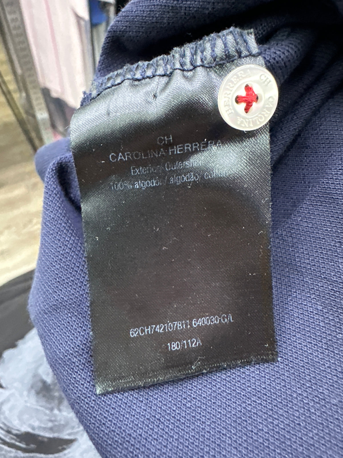Carolina Herrera Polo Shirt Navy Preloved