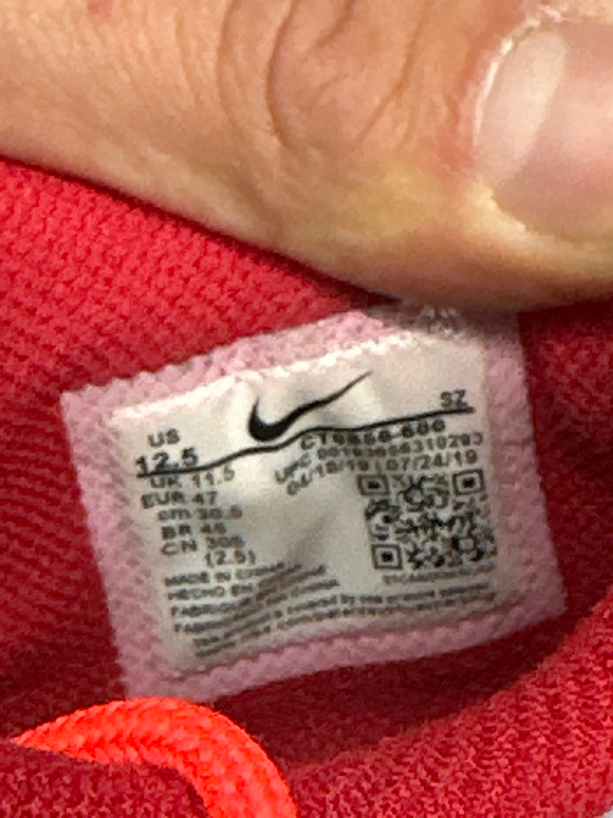 Nike Dunk Low Off-White University Red Preloved