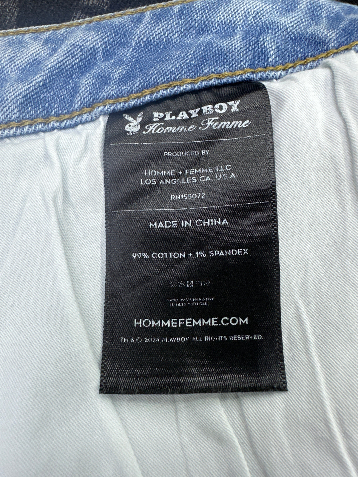 Homme Femme x Playboy Rhinestone Jeans Preloved