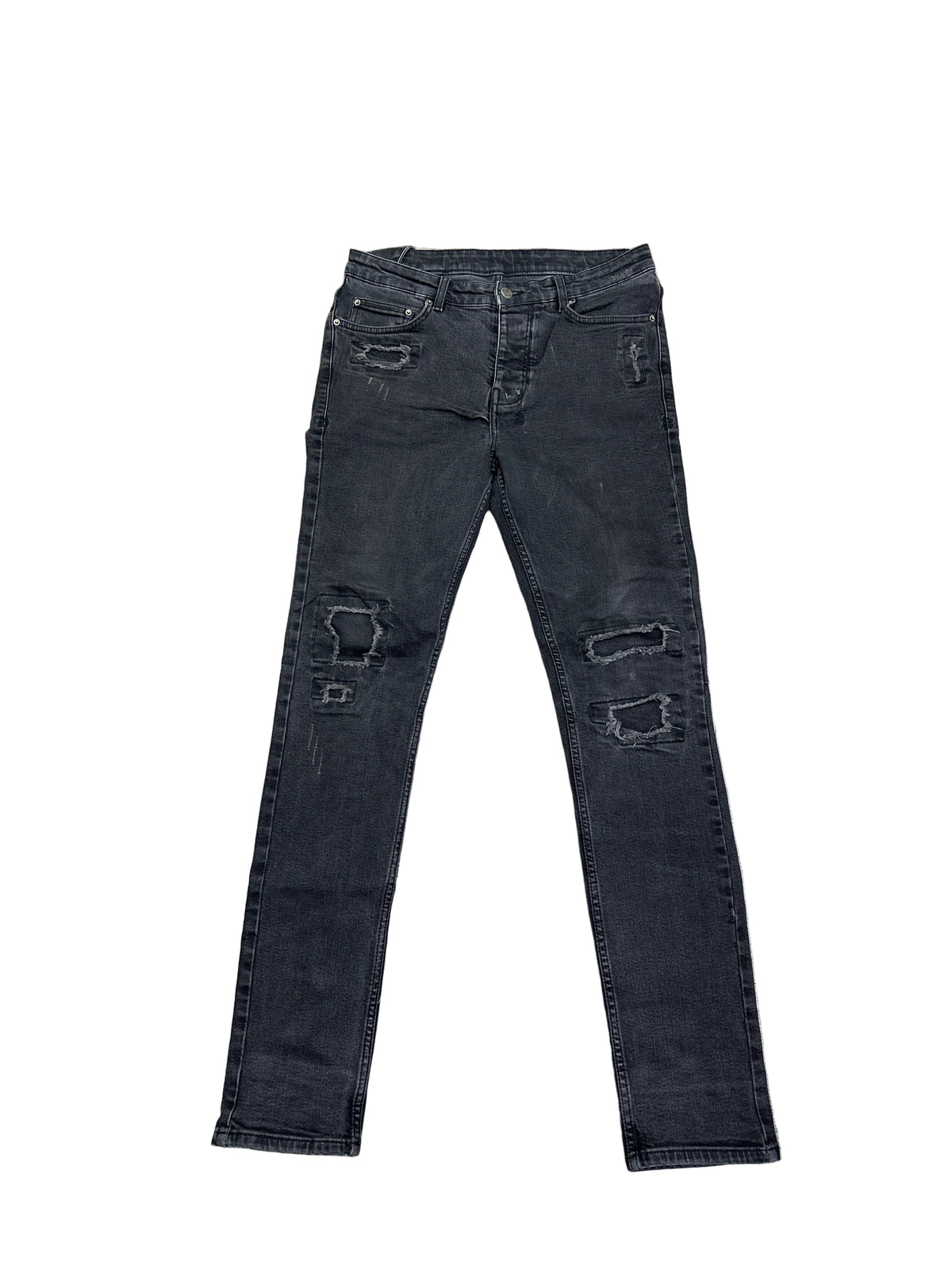 Ksubi Black Light Wash W/Knee Patch Rips Preloved