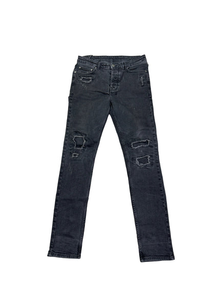 Ksubi Black Light Wash W/Knee Patch Rips Preloved