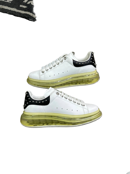 Alexander McQueen White/blk/clear Preloved Size 39