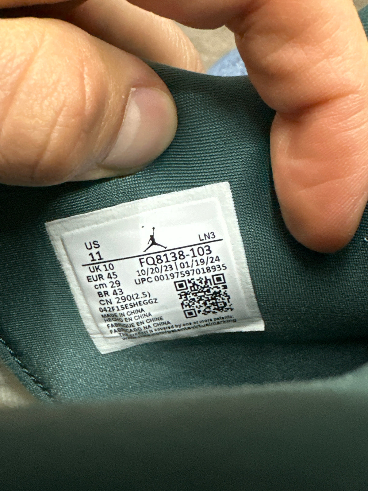 Jordan 4 Oxidized Green Preloved Size 11