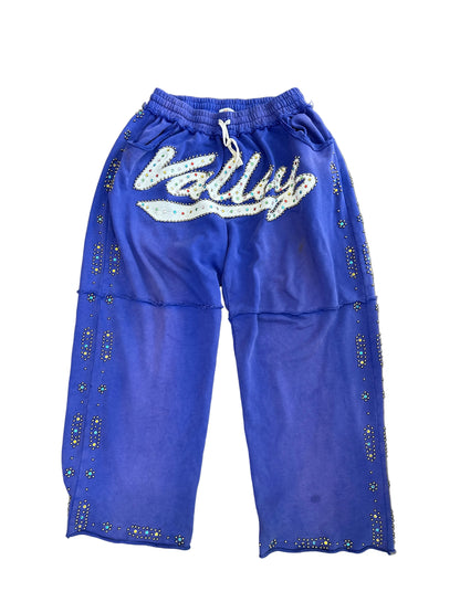 Valle Rhinestone Sweats Washed Blue Preloved