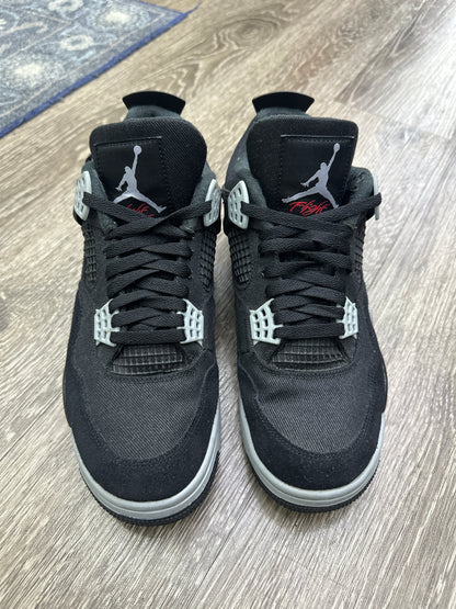 Jordan 4 Black Canvas Preloved