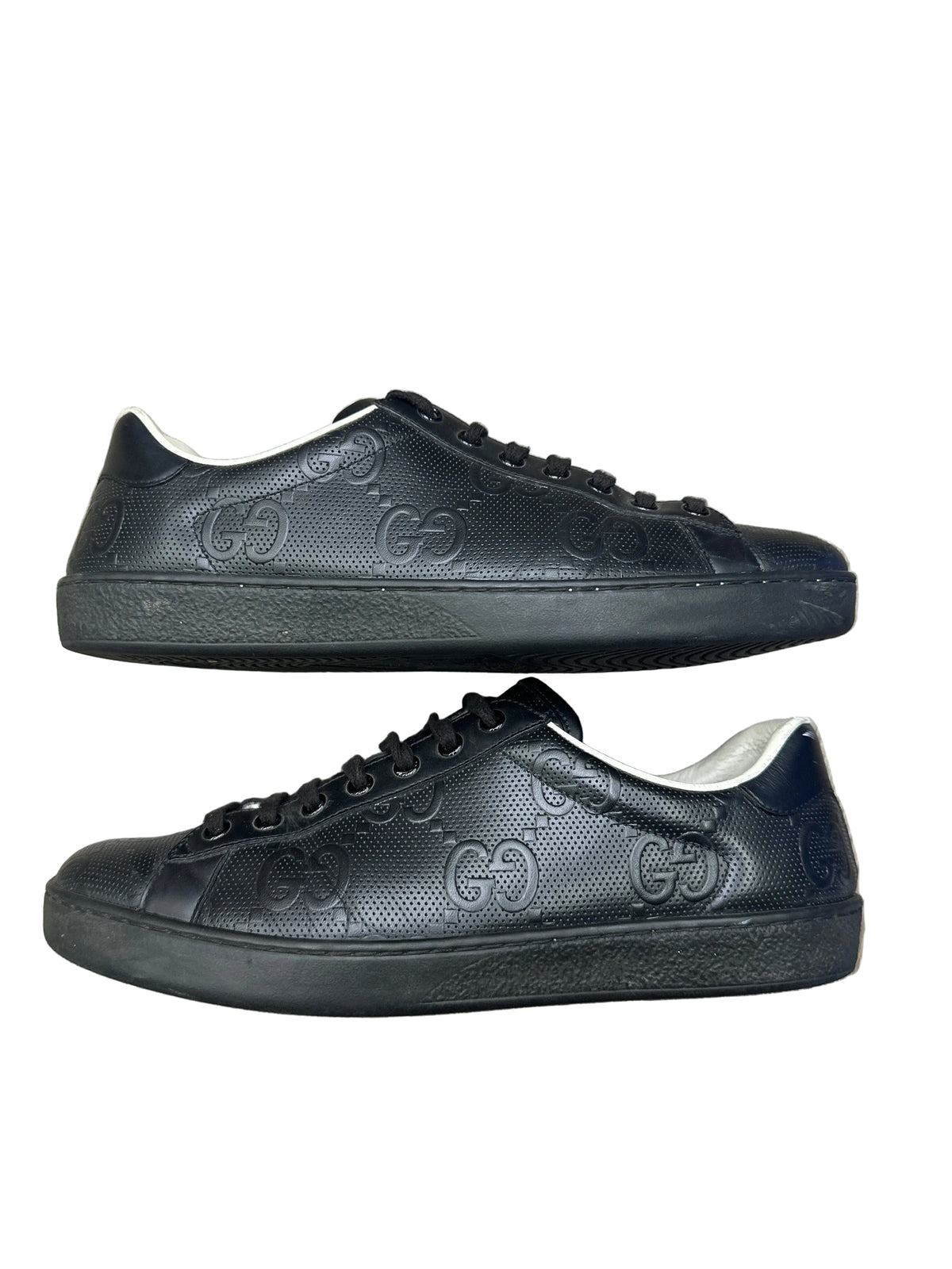Gucci Ace Black GG Leather Preloved