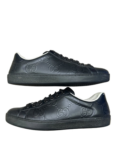 Gucci Ace Black GG Leather Preloved