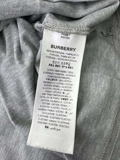 Burberry Tee Grey/Blue Logo Preloved